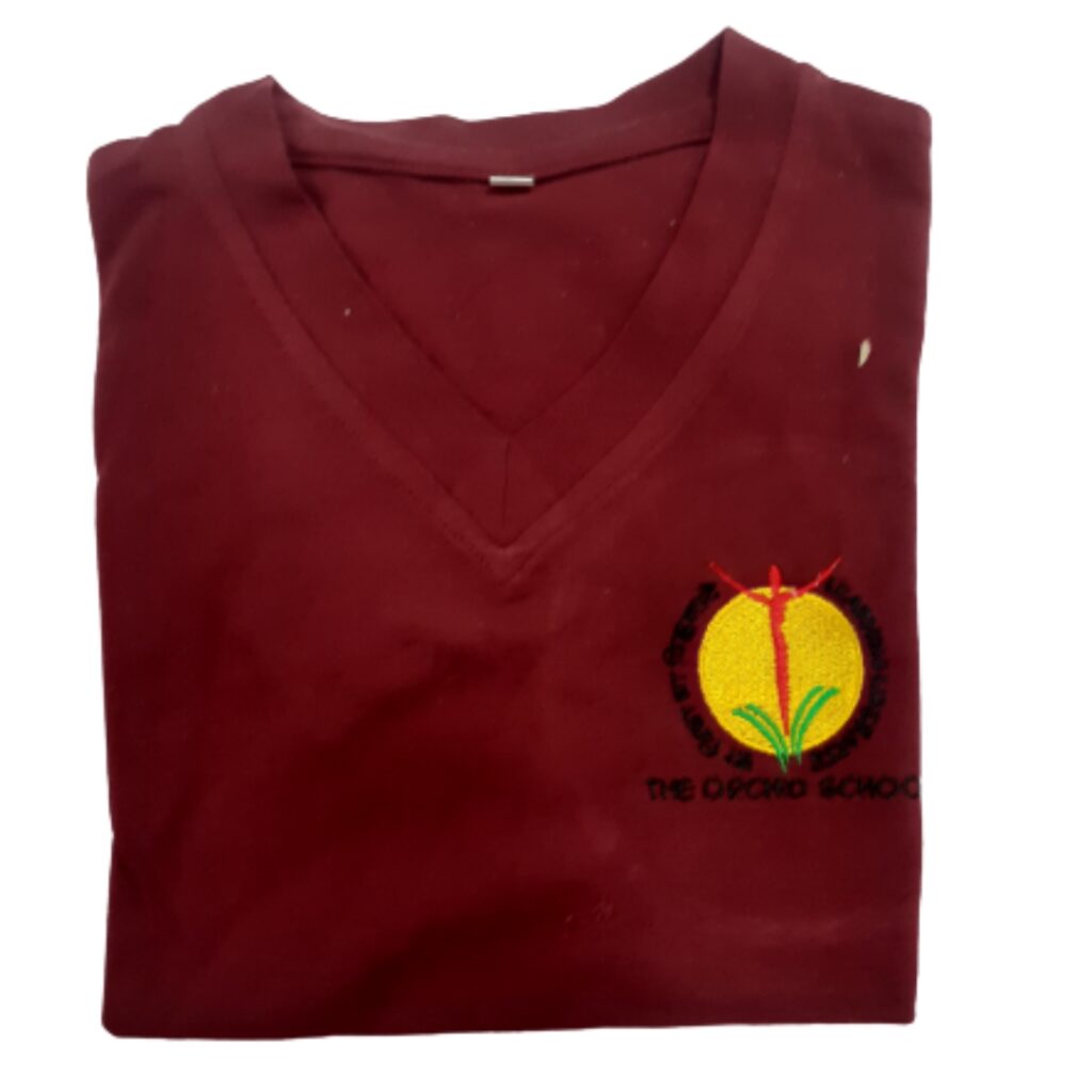 Maroon T Shirt For Girls Orchid School YogisKids maroon-t-shirt-for-girls-orchid-school-yogiskids